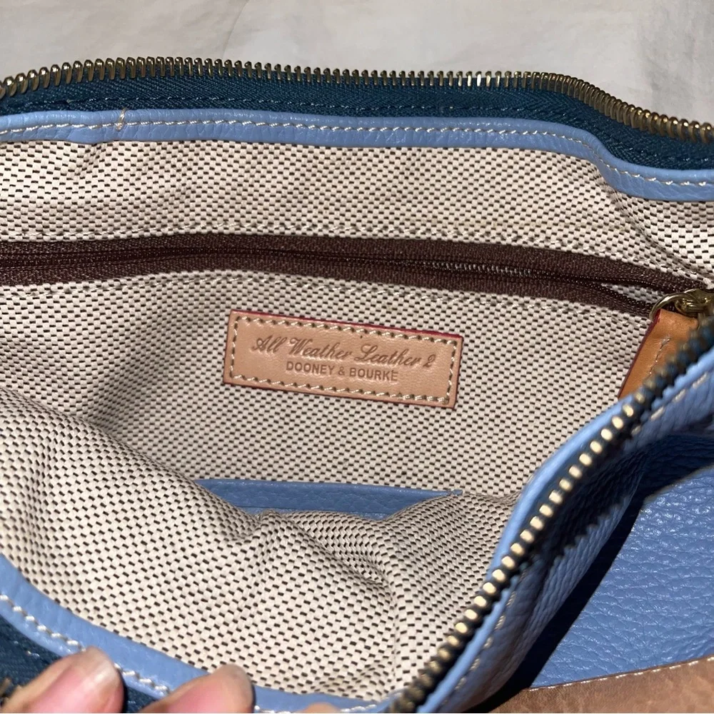 DOONEY & BURKE Vintage‎ Blue Shoulder Hobo Bag With Leather Straps